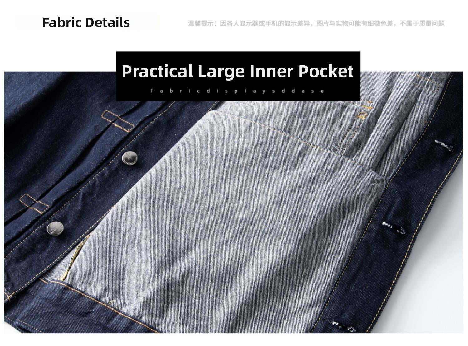 Heavy Washed Denim Men's American Style Retro Light Jacket