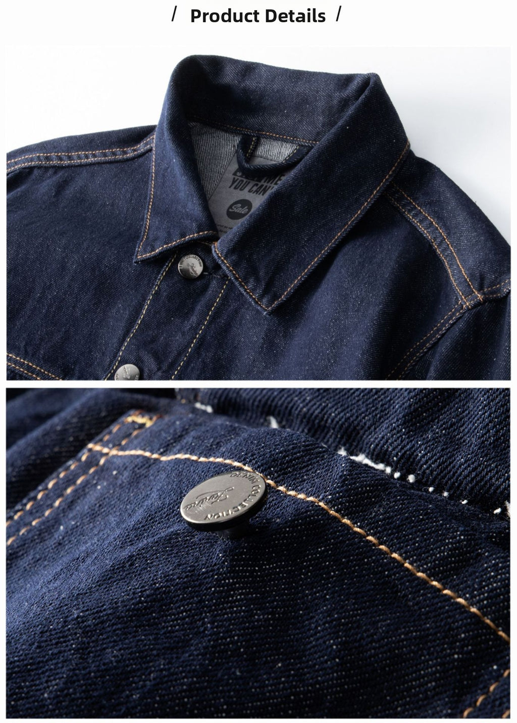 Heavy Washed Denim Men's American Style Retro Light Jacket