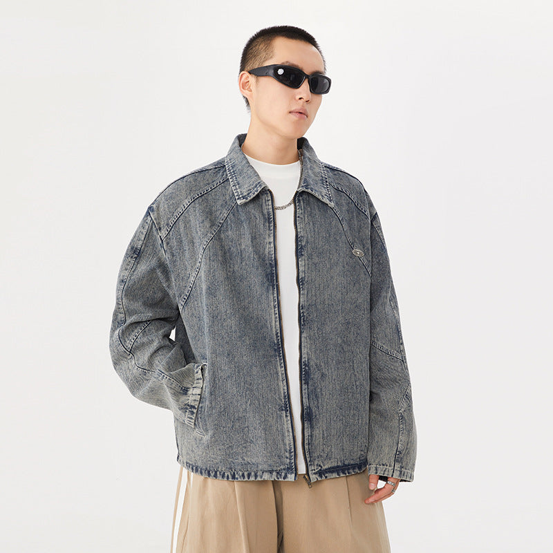 American-style Heavy All-match Retro Denim Jacket
