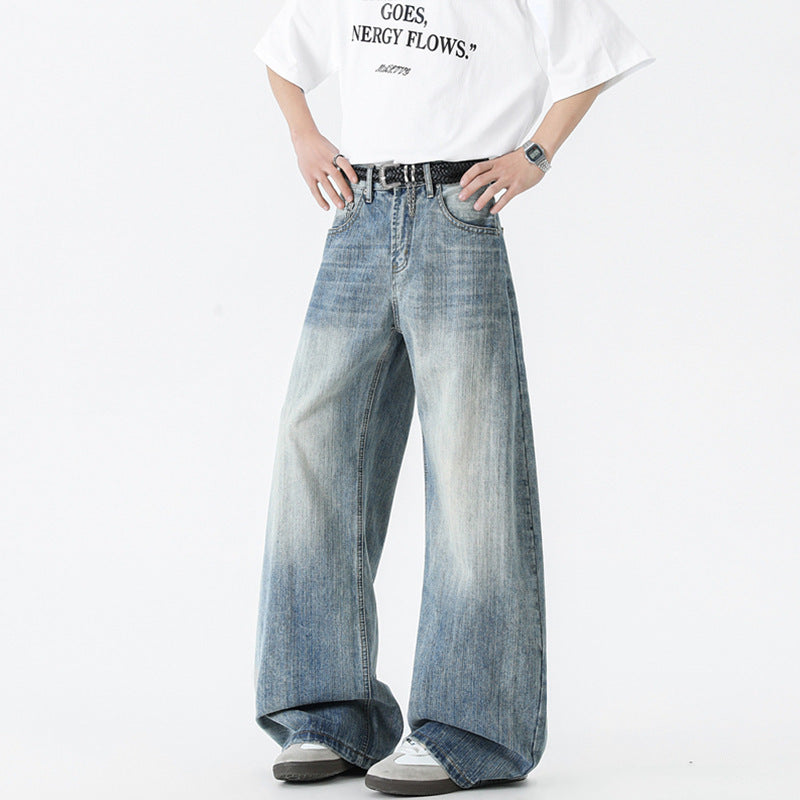American Style Retro Jeans Wide-leg Long Pants