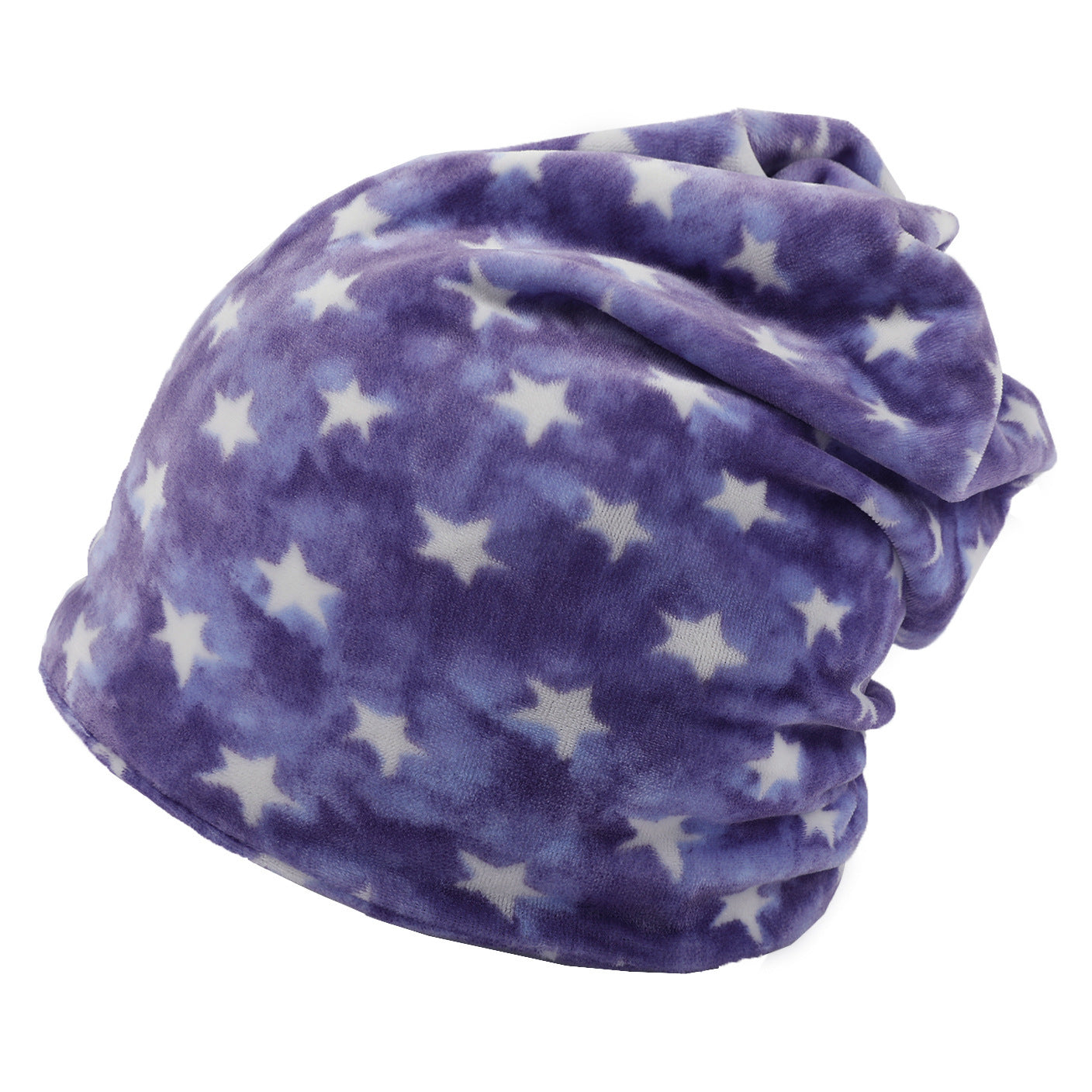 American pullover knitted hat multi-color plaid velvet beanie