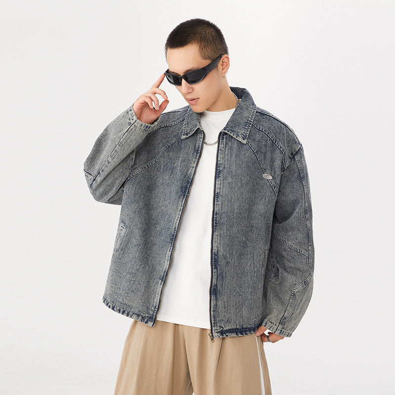 American-style Heavy All-match Retro Denim Jacket