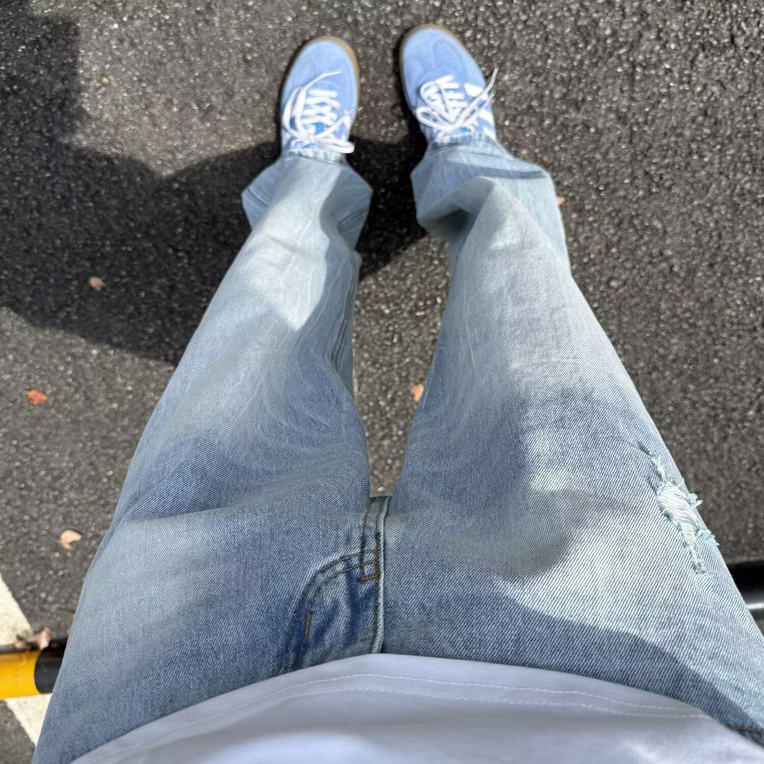 American Retro Light Blue High Street Straight Jeans