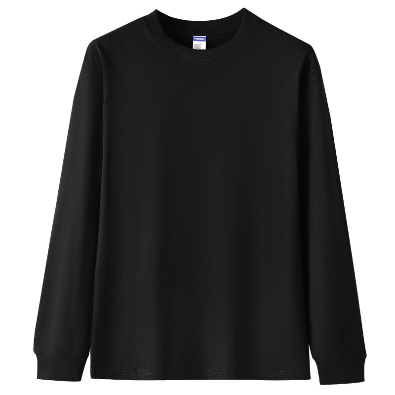Black heavyweight cotton long-sleeved T-shirt