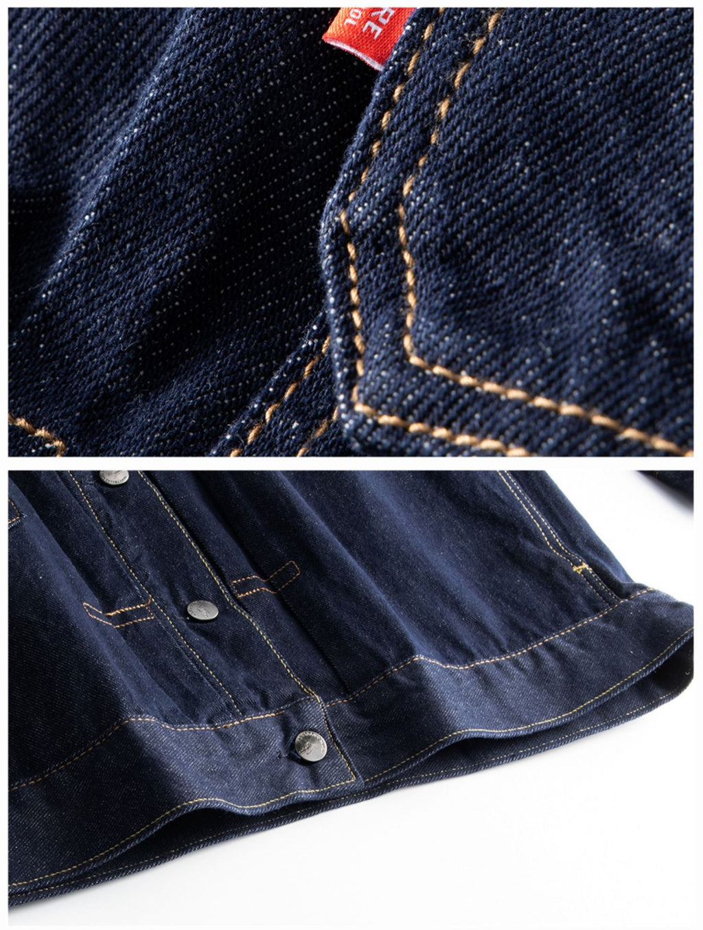 Heavy Washed Denim Men's American Style Retro Light Jacket