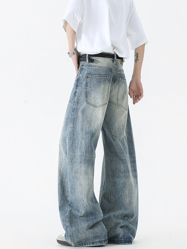 American Style Retro Jeans Wide-leg Long Pants