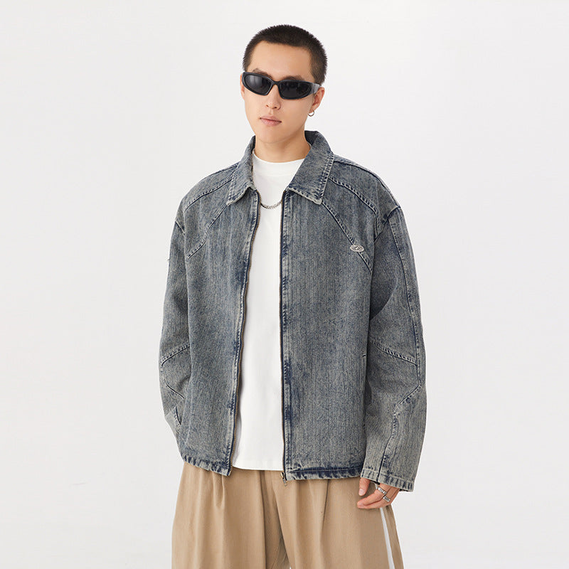 American-style Heavy All-match Retro Denim Jacket