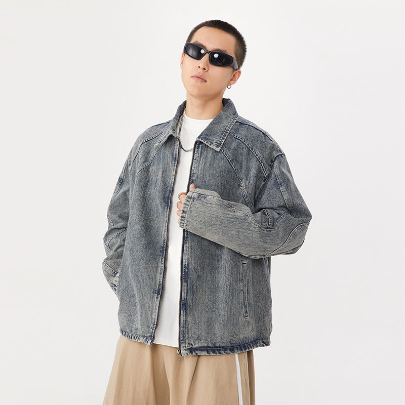 American-style Heavy All-match Retro Denim Jacket