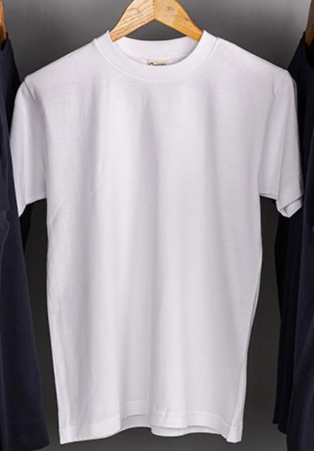 White cotton short sleeve T-shirt