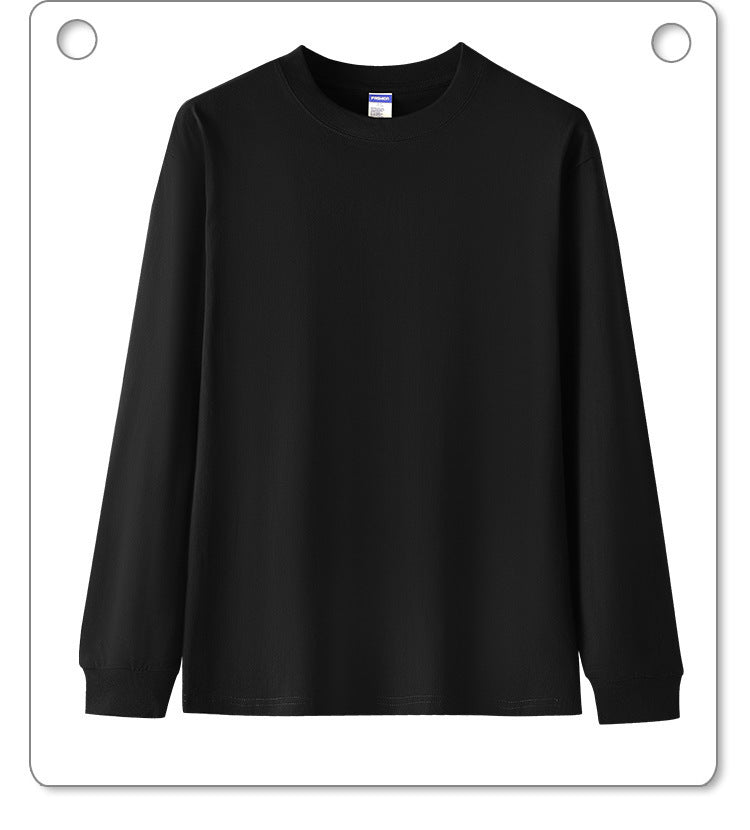 Black heavyweight cotton long-sleeved T-shirt